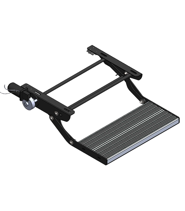 Escada automatizada elétrica de um degrau para motorhome